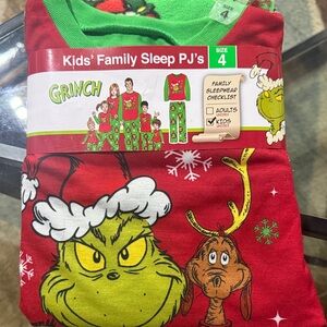 Grinch Kids Pajama Set - Red and Green